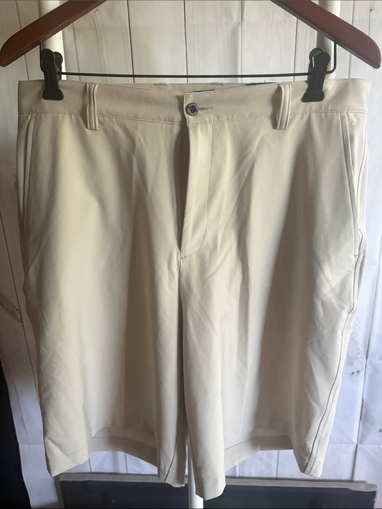 Dunning Golf Other - Dunning Golf - Men's Neutral Cream Flat Front Shorts - Lightweight Tailored Fit